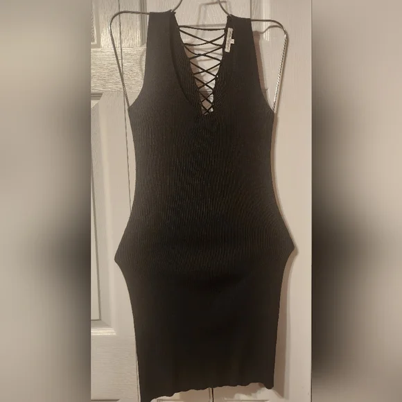 Charlotte Russe | Dresses | Laceup Back Ribbed Sweater Dress | Poshmark